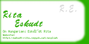 rita eskudt business card